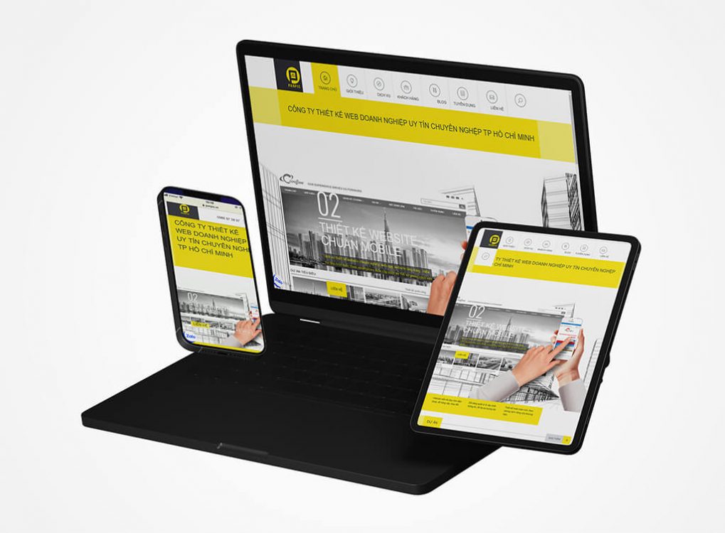 Thiết kế web Panpic màn hình điệnt hoại