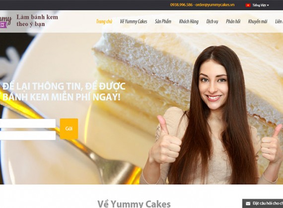 thiet ke web yummy cakes