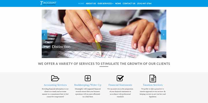 thiết kế web dịch vụ kế toán