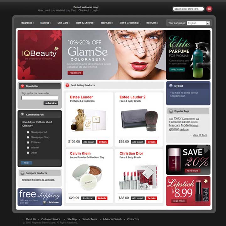 làm website bán mỹ phẩm