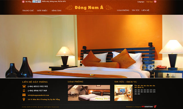 thiết kế website khách sạn