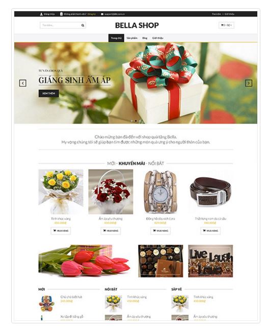 thiết kế website bán hoa