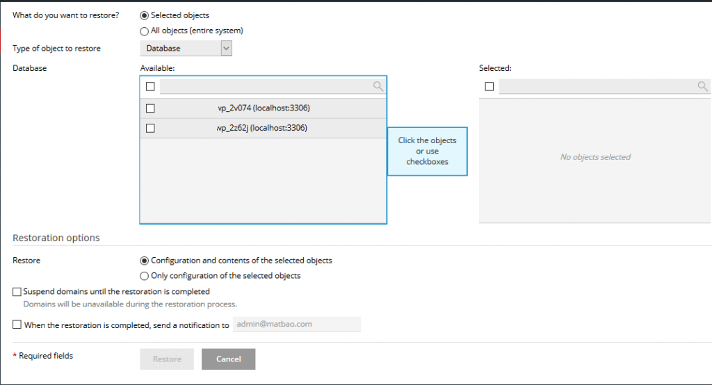 Backup web trên plesk panel như thế nào