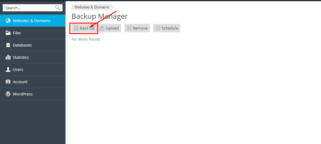 backup web trên plesk panel như thế nào