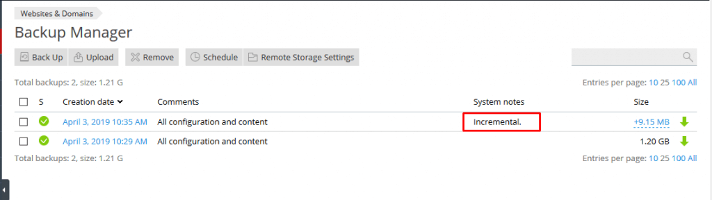 backup web trên plesk panel như thế nào