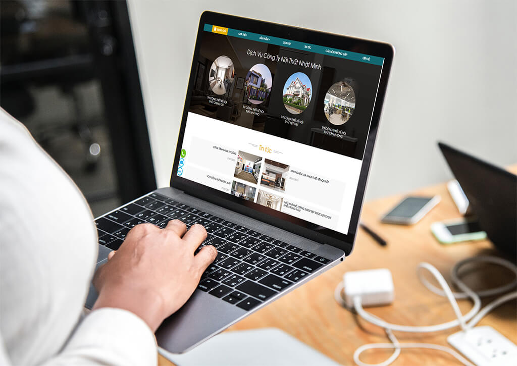 Thiết kế web công ty nội thất Nhật Minh
