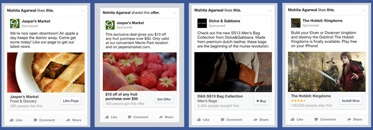 Quảng cáo facebook news feed