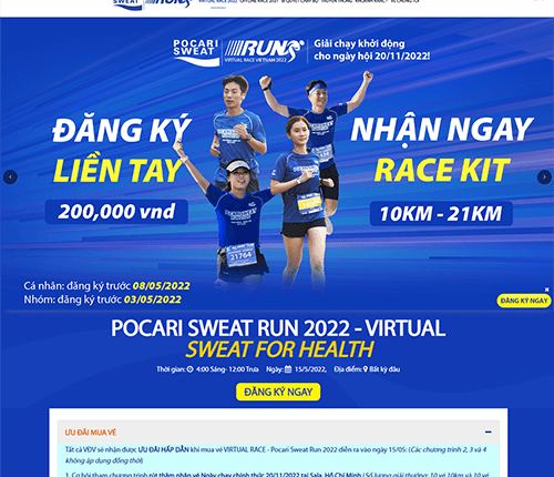 Panpic thiết kế website Pocari Sweat Run