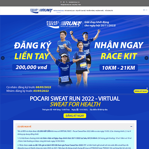 Panpic thiết kế website Pocari Sweat Run