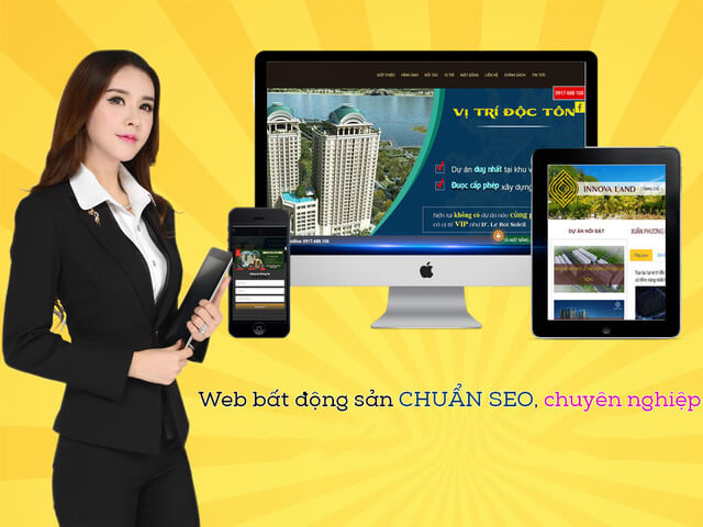 Làm web bất động sản chuyên nghiệp, chuẩn SEO doanh nghiệp