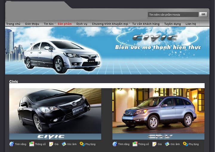 Làm website showroom ôtô cao cấp, chuyên nghiệp