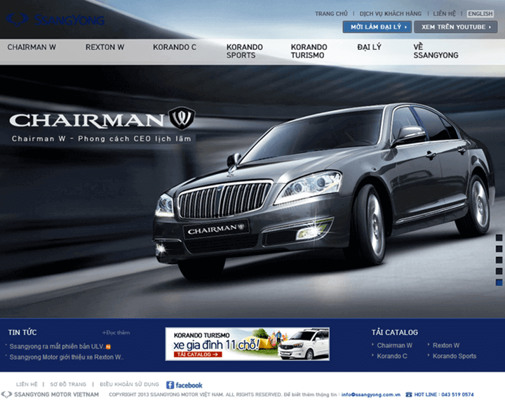 Thiết kế website bán ô tô, xe tải | thiết kế web Panpic