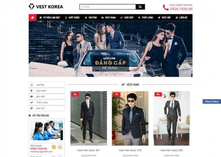 Thiết kế web bán hàng thời trang công sở