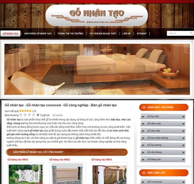 Thiết kế website công ty gỗ chuyên nghiệp