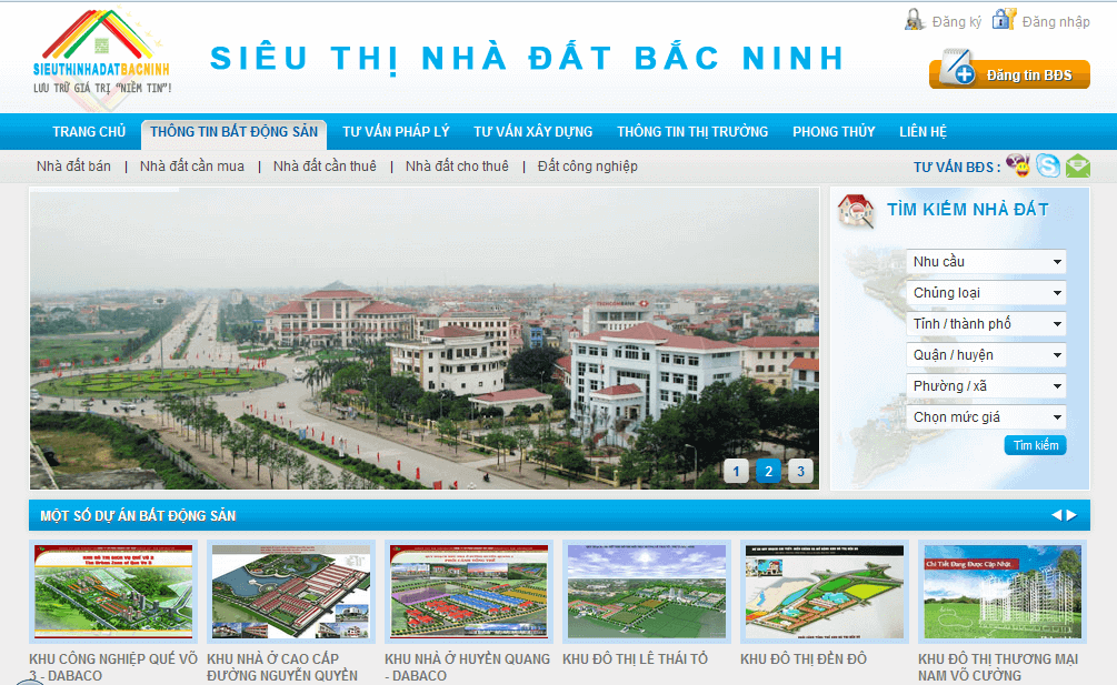 Thiết kế website giới thiệu dự án bất động sản