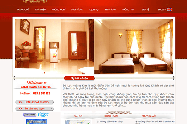 Thiết kế web hotel book phòng