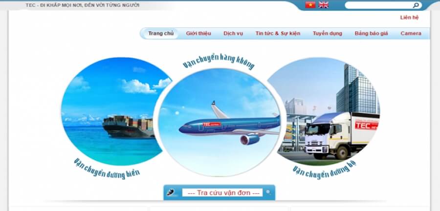 Thiết kế web công ty chuyển phát nhanh