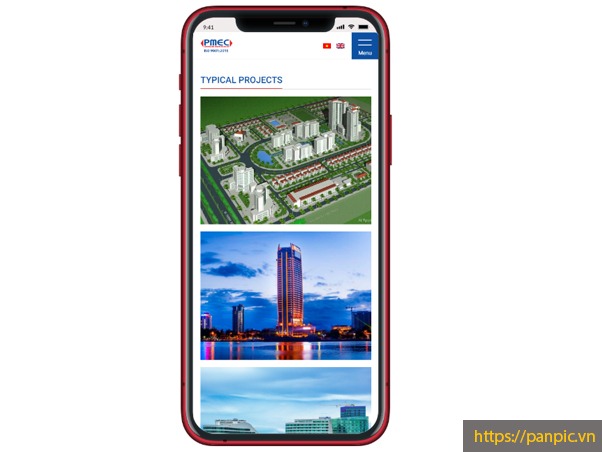 Thiết kế web công ty xây dựng Phú Mỹ PMEC