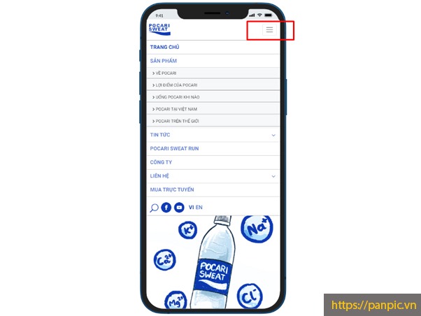 Thiết kế web thương hiệu Pocari Sweat