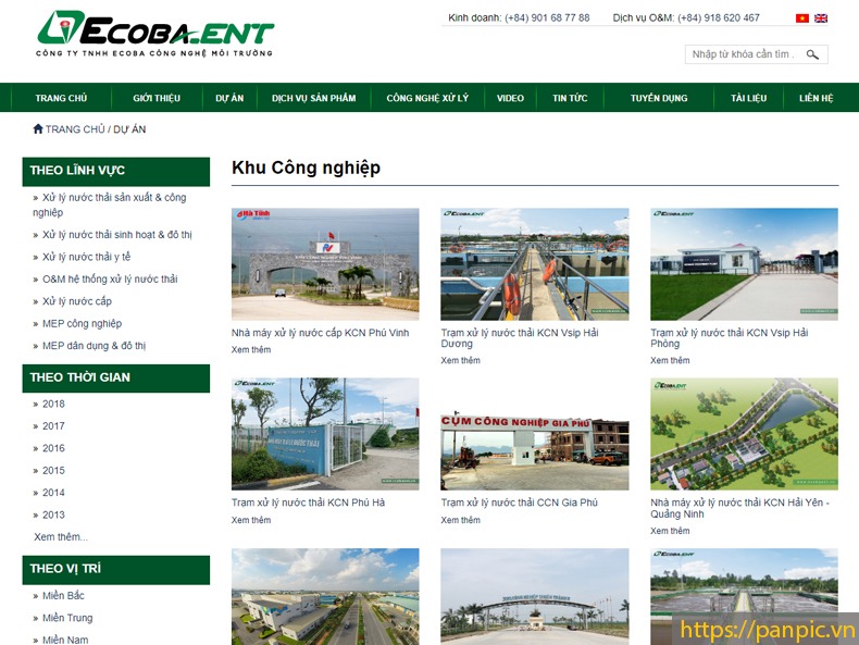 Video thiết kế website công ty môi trường Ecoba Ent