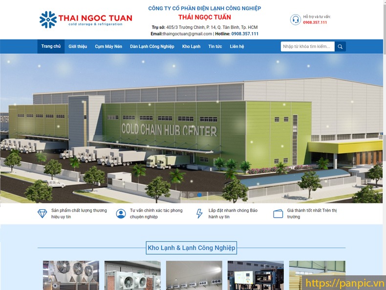 Video PANPIC thiết kế website kho lạnh công nghiệp TNT