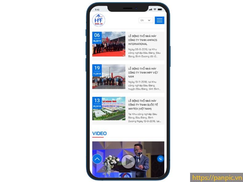 PANPIC design website construction company responsive smartphone
