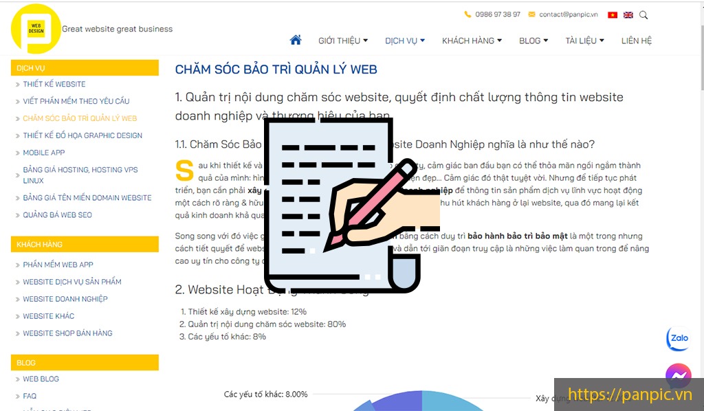 Dịch vụ bảo trì website