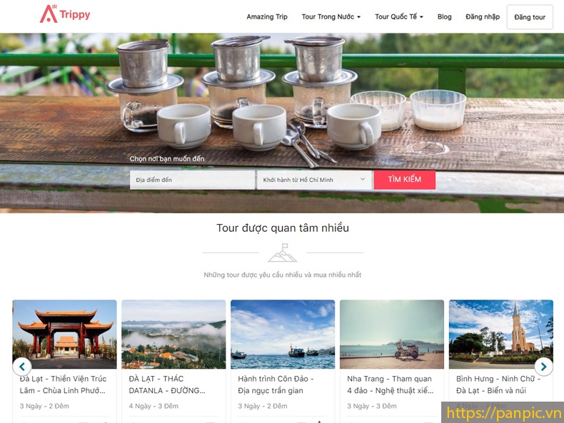 PANPIC thiết kế web công ty du lich tour travel