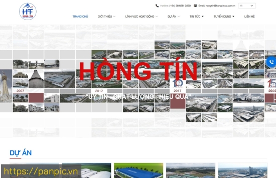 Video thiết kế website tập đoàn xây dựng HongTinCo