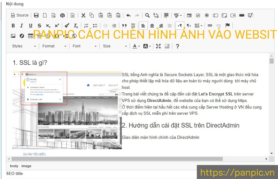 Chèn thêm hình ảnh vào website như thế nào?