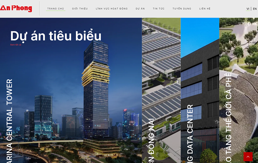 Panpic lập trình web công ty xây dựng ANPHONG