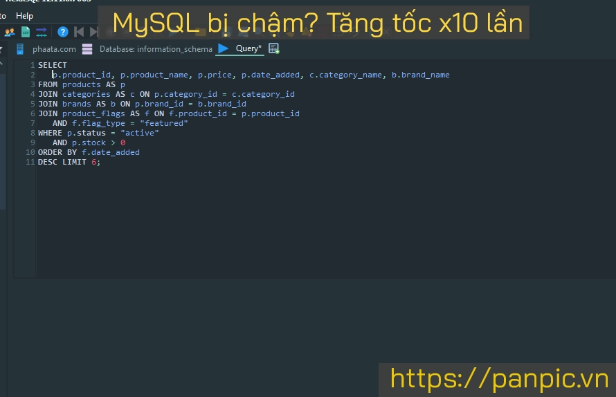 Truy vấn MySQL bị chậm? Đây là cách giúp bạn tăng tốc x10 lần