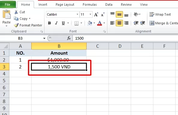 Kế toán định dạng tiền Việt Nam đồng trong Excel