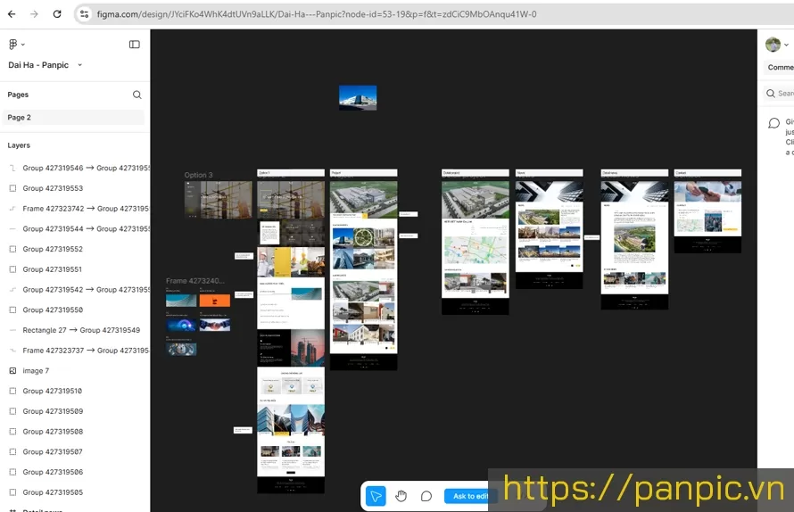 Figma UX/UI Layout Website Công Ty Xây Dựng Đại Hà