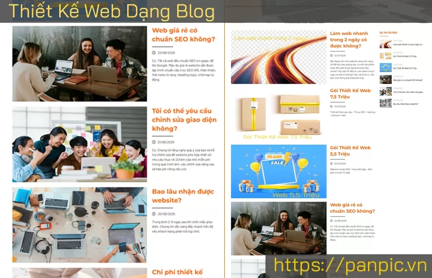 Thiết Kế Web Dạng Blog