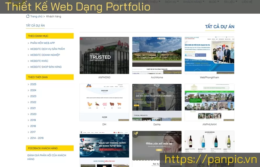 Thiết Kế Web Dạng Portfolio - Khách Hàng